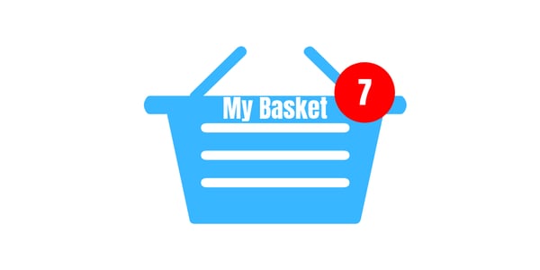 Basket on ecommerce store.